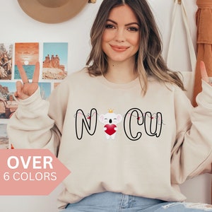 NICU Valentine&#39;s Day Sweatshirt, NICU Nurse Shirt, NICU Nurse Gift, Nurse Appreciation Gift, Neonatal Intensive Care Unit Crewneck, Sweater