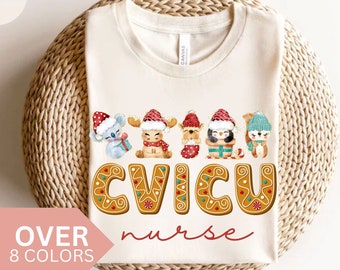 CVICU Nurse Shirt, CVICU Nurse Christmas T-shirt, CVICU Nurse Gift, Nurse Appreciation Gift, Cardiovascular Intensive Care Unit T shirt, Tee
