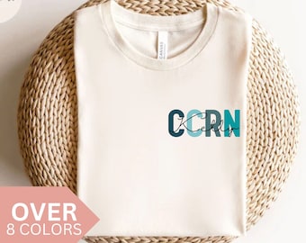 Camisa de enfermera CCRN personalizada, camiseta de enfermera CCRN personalizada, regalo de enfermera CCRN, regalo de agradecimiento a la enfermera, camiseta de enfermera registrada de cuidados críticos