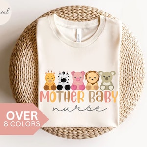 Mother Baby Nurse Shirt, Postpartum Nurse T-shirt, NICU Nurse Tshirt, Postpartum RN T shirt, Cute Baby Nurse Shirt, Ob Nurse Tee, PICU Shirt