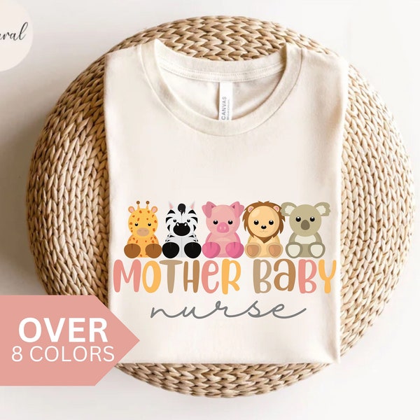 Mother Baby Nurse Shirt, Postpartum Nurse T-shirt, NICU Nurse Tshirt, Postpartum RN T shirt, Cute Baby Nurse Shirt, Ob Nurse Tee, PICU Shirt