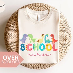 School Nurse Shirt, School Nurse T-shirt, Dinosaur School Nurse Tshirt, Nurse Appreciation Gift, School Nurse Gift, School Nurse T shirt