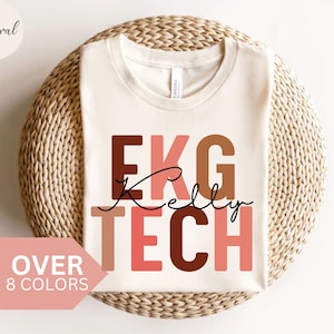 Personalized EKG Tech Tech Shirt, Custom EKG Technician T-shirt, EKG Tech Gift, Nurse Appreciation Gift,Electrocardiograph Technician Tshirt