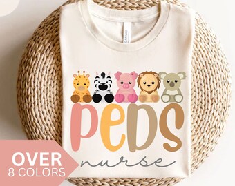 Pediatric Nurse Shirt, PEDS Animals T-shirt, PEDS Nurse T shirt, Peds Nurse Tshirt, Cute Peds Nurse Tee, Pediatric Nurse Gift, PEDS Gifts