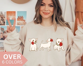 Chihuahua Mom Sweatshirt, Chihuahua Valentine's Day Shirt for Mom, Chihuahua Mom Sweater, Chihuahua Mom Gifts, Chihuahua Lover Vday Crewneck