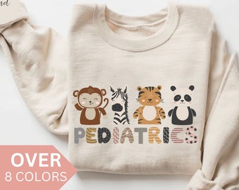 Pediatrics Sweatshirt, Pediatrics Animal Shirt, PEDS Sweatshirt, Peds Nurse Shirt, Cute Peds Crewneck, Pediatric Nurse Gift, Pediatrics Gift