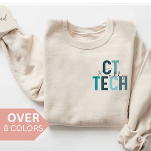 Personalized CT Tech Sweatshirt, Custom CT Technologist Shirt, CT Tech Gift, Nurse Appreciation Gift, Computed Tomography Crewneck, Cat Scan