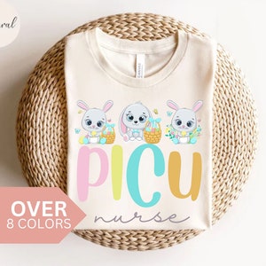 PICU Nurse Easter Shirt, PICU Pediatric Nurse T-shirt, PICU Nurse Gift, Nurse Appreciation Gift, Pediatric Intensive Care Unit Nurse Tee