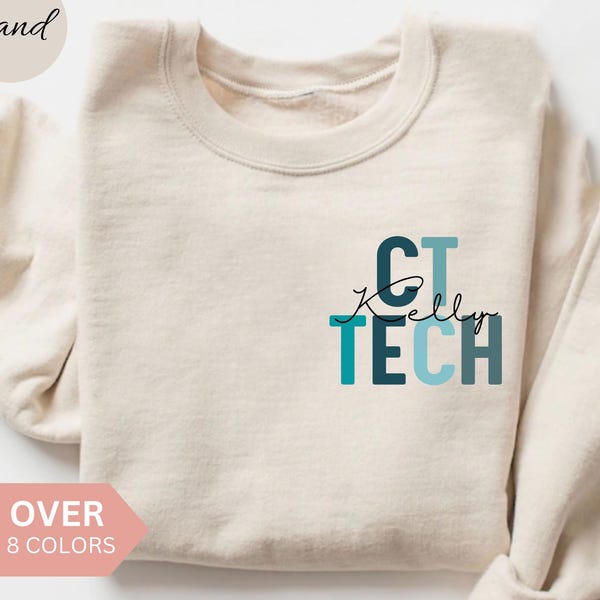 Personalized CT Tech Sweatshirt, Custom CT Technologist Shirt, CT Tech Gift, Nurse Appreciation Gift, Computed Tomography Crewneck, Cat Scan