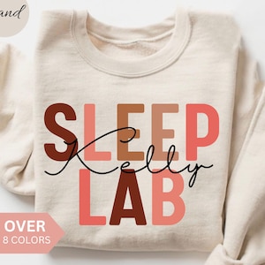 Felpa personalizzata per laboratorio del sonno, maglietta personalizzata per tecnico di laboratorio del sonno, regalo per tecnico del sonno, regalo di ringraziamento per infermiere, tecnico polisonnografo
