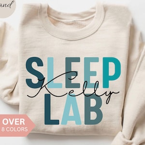 Felpa personalizzata per laboratorio del sonno, maglietta personalizzata per tecnico di laboratorio del sonno, regalo per tecnico del sonno, regalo di ringraziamento per infermiere, tecnico polisonnografo