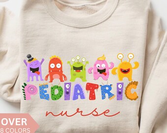 Pediatric Nurse Sweatshirt, PICU Pediatric Nurse Shirt,Pediatric Nurse Gift, Peds Nurse Crewneck,Cute PEDS Nurse Sweater, Nurse Appreciation