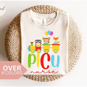 PICU Nurse Shirt, PICU Pediatric Nurse Animal T-shirt, PICU Nurse Gift, Nurse Appreciation Gift, Pediatric Intensive Care Unit Nurse Tee