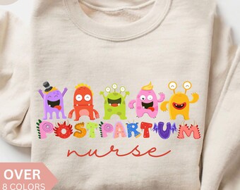 Postpartum Nurse Sweatshirt, Mother Baby Nurse Shirt, NICU Nurse Gift, Postpartum RN Crewneck, Baby Nurse Shirt, Ob Nurse Crewneck, PICU