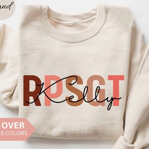 Sweat-shirt technique RPSGT personnalisé, chemise RPSGT personnalisée, cadeau technique RPSGT, col rond de technologue en polysomnographie enregistré, pull technique du sommeil