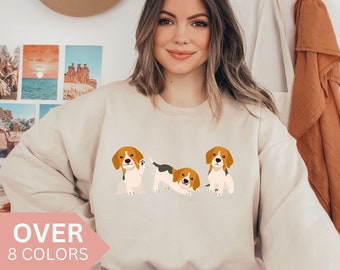 Sudadera Beagle, Camisa Beagle Mamá, Beagle Mama Regalo para el Día de la Madre, Beagle Dad Crewneck, Suéter Beagles, Jersey Beagle Lover