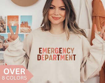 Sudadera del Departamento de Emergencias, Camisa de Enfermera de Emergencias, Regalo Técnico de la Sala de Emergencias, Cuello Redondo de Enfermera de Emergencia, Suéter Técnico de Emergencia, Regalo de Apreciación de Enfermera