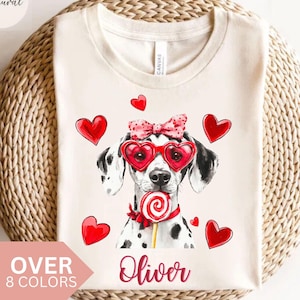 Personalized Dalmatian Shirt, Custom Dalmatian Mom T-shirt, Dalmatian Gift, Cute Dalmatian Mama Tshirt, Dalmatian Dad T shirt, Dalmatian Tee
