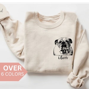 Personalized French Bulldog Mama Sweatshirt, Custom French Bulldog Name Shirt, Frenchie Mom Gift for Mother's Day, Frenchie Head Crewneck