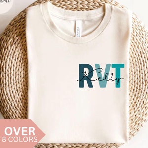 Personalized RVT Shirt, Custom RVT T-shirt, RVT Gift, Nurse Appreciation Gift, Registered Veterinary Technician Tshirt, Vet Tech Tee