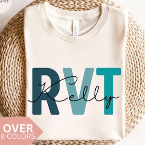Personalized RVT Shirt, Custom RVT T-shirt, RVT Gift, Nurse Appreciation Gift, Registered Veterinary Technician Tshirt, Vet Tech Tee
