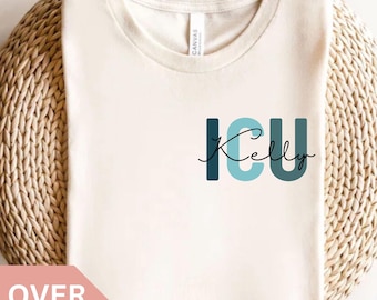 Camisa de enfermera de UCI personalizada, camiseta de enfermera de UCI personalizada, regalo de enfermera de UCI, regalo de agradecimiento a enfermera, camiseta de enfermera de cuidados críticos, camiseta de enfermera de UCI