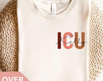 Camiseta de enfermera de UCI personalizada, camiseta de enfermera de UCI personalizada, regalo de enfermera de UCI, camiseta de agradecimiento de enfermera, camiseta de enfermera de cuidados críticos, camiseta de enfermera de UCI