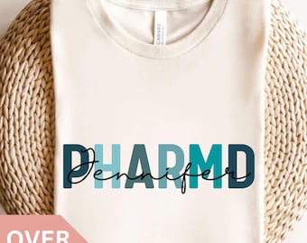 Camiseta personalizada de PHARMD, camiseta personalizada de PharmD, regalo de Pharmd, camiseta de doctor en farmacia, camiseta de farmacéutico, regalo de farmacia, camiseta de farmacéutico