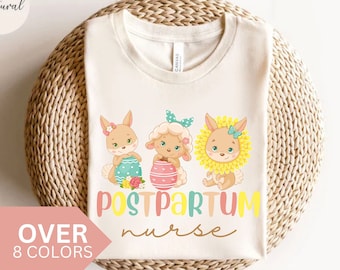 Postpartale Krankenschwester Shirt, Mutter Baby Krankenschwester T-shirt, NICU Krankenschwester Geschenk, Postpartum RN Tshirt, Baby Krankenschwester T-Shirt, Ob Krankenschwester Ostern, L & D Krankenschwester Tee