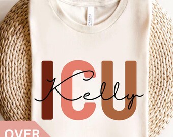 Camiseta de enfermera de UCI personalizada, camiseta de enfermera de UCI personalizada, regalo de enfermera de UCI, camiseta de agradecimiento de enfermera, camiseta de enfermera de cuidados críticos, camiseta de enfermera de UCI