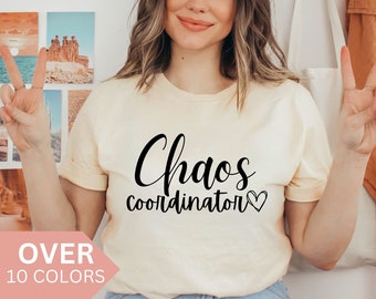 Chaos Coordinator Shirt for Mothers Day Gift, Mama Life Tshirt, Trendy Mom T-shirt, Coach Shirt, Funny Mom Tee, Teacher Shirt,Back to School