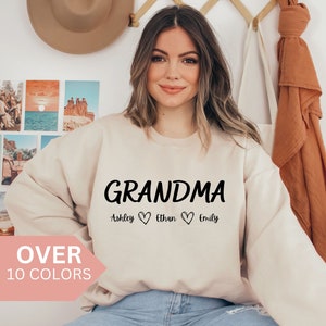 Custom Grandma Sweatshirt, Personalized Grandma Shirt, Mimi Shirt With Custom Grandkids Names, Grandma Sweater, Gift for Grandma, Mimi Shirt