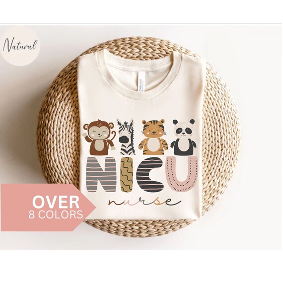 NICU Nurse Shirt, NICU Nurse Animal T-shirt, NICU Nurse Gift, Nurse Appreciation Gift, Neonatal Intensive Care Unit Tshirt, Nicu Nurse Tee