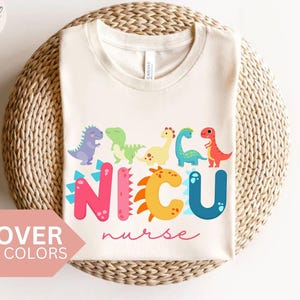 NICU Nurse Shirt, NICU Nurse Animal T-shirt, NICU Nurse Gift, Nurse Appreciation Gift, Neonatal Intensive Care Unit, Nicu Nurse Dinosaur Tee