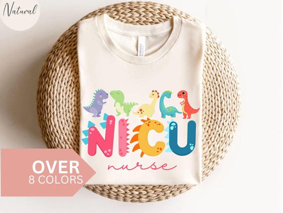 NICU Nurse Shirt, NICU Nurse Animal T-shirt, NICU Nurse Gift, Nurse Appreciation Gift, Neonatal Intensive Care Unit, Nicu Nurse Dinosaur Tee