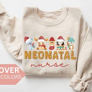 Sweatshirt neonatale verpleegkundige, kerstshirt NICU, vakantietrui neonatale vakantie, NICU ronde hals, cadeau verpleegkundige neonatale verpleegkundige, intensive care voor pasgeborenen