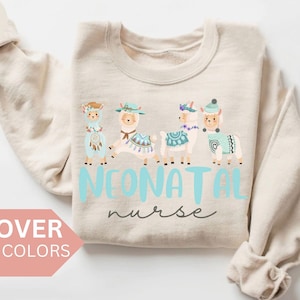 Sweatshirt neonatale verpleegkundige, shirt NICU-verpleegkundige, cadeau verpleegkundige waardering, cadeau verpleegkundige neonatale intensive care, cadeau verpleegkundige pasgeborene, pasgeboren verpleegkundige ronde hals