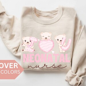Sweatshirt neonatale verpleegkundige, shirt NICU verpleegkundige, shirt neonatale verpleegkundige Valentijnsdag ronde hals, cadeau verpleegkundige verpleegkundige, shirt neonatale intensive care unit