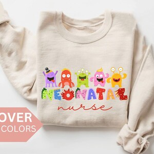 Sweatshirt neonatale verpleegkundige, shirt NICU-verpleegkundige, trui verpleegkundige verpleegkundige, pasgeboren verpleegkundige ronde hals, cadeau neonatale verpleegkundige, intensive care voor pasgeborenen