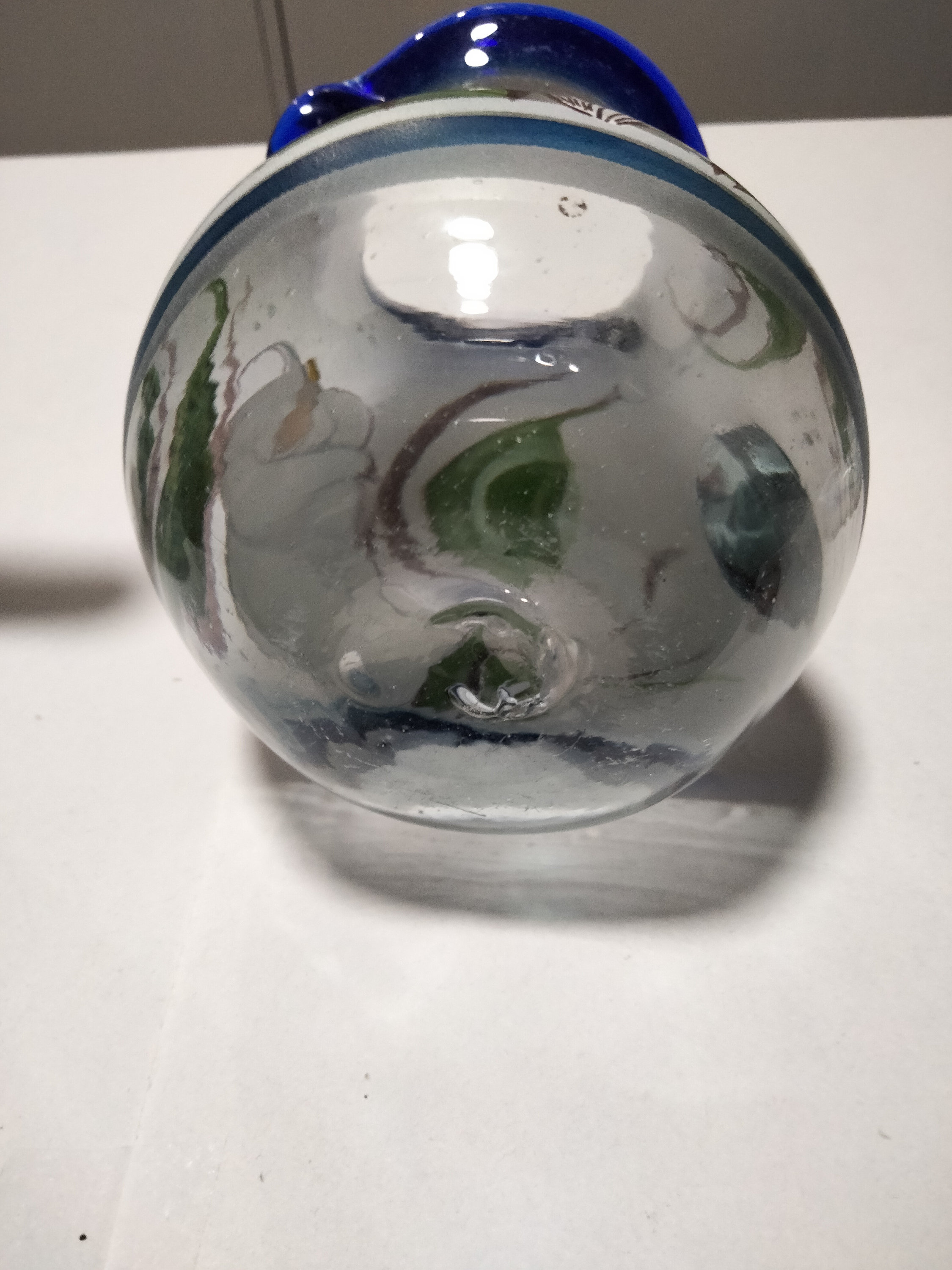 Hand Blown Glass Jug Etsy UK