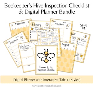 Beekeeper Digital Planner & Hive Inspection Checklist | 2025,2026 ...