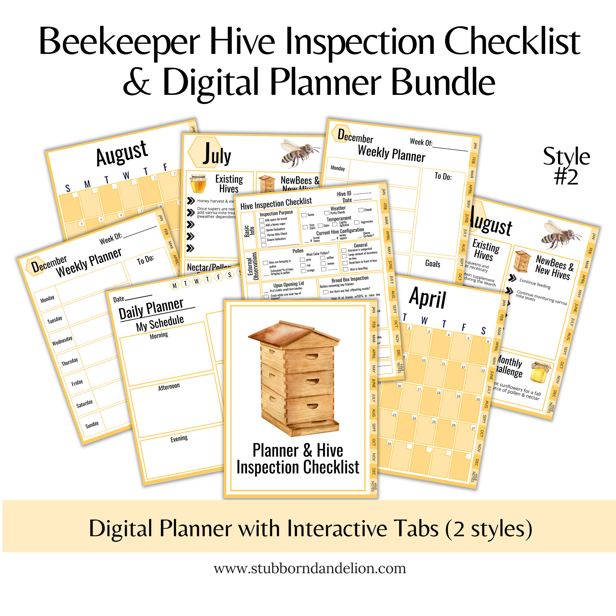 Beekeeper Digital Planner & Hive Inspection Checklist | 2026 + 2027 ...