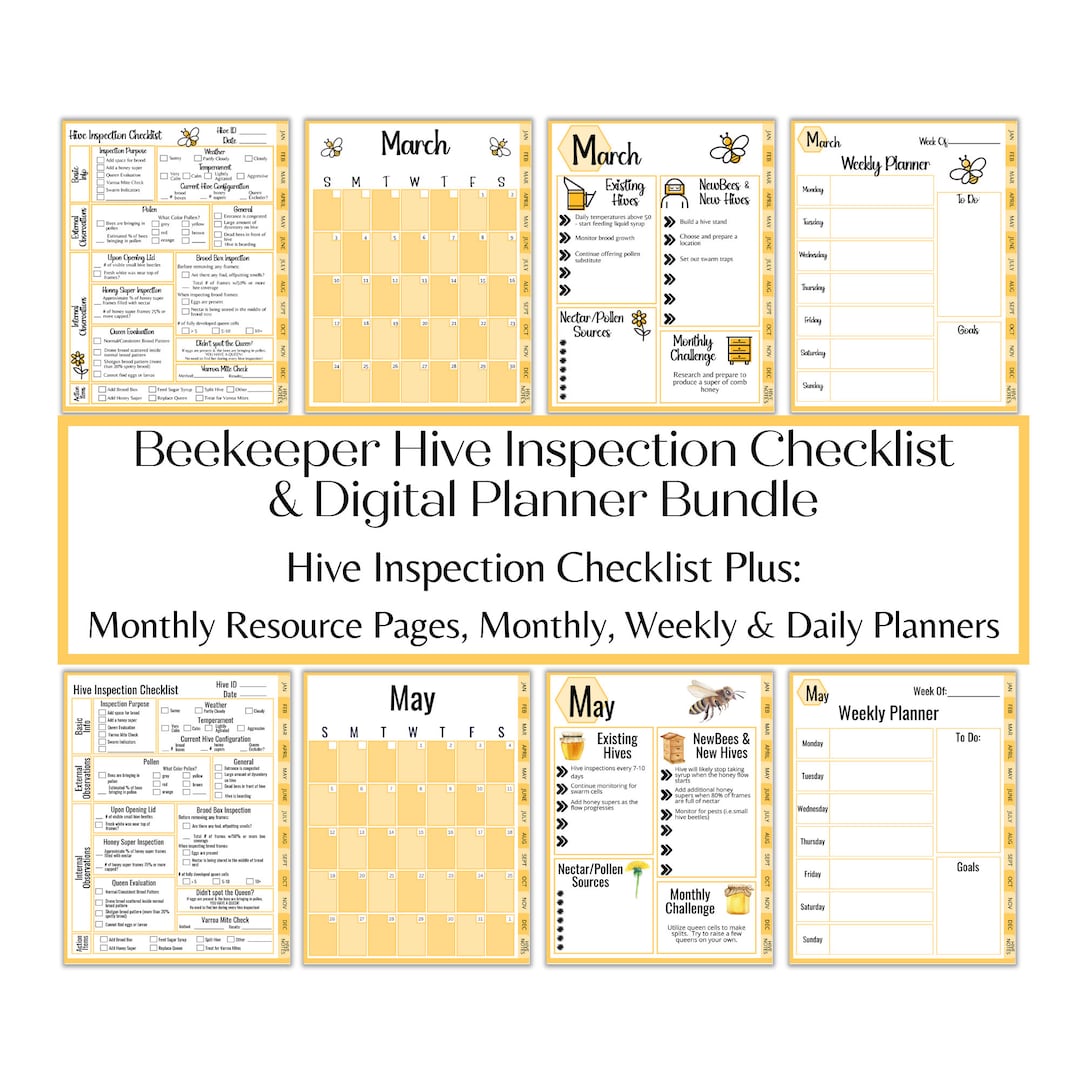 beekeeper-digital-planner-hive-inspection-checklist-bundle-goodnotes-and-notability-planner-printable-or-digital-checklist-etsy for Free Printable Hive Inspection Sheets Beekeeper Digital Planner & Hive Inspection Checklist Bundle| Goodnotes and Notability Planner| Printable or Digital Checklist - Etsy for Free Printable Hive Inspection Sheets
