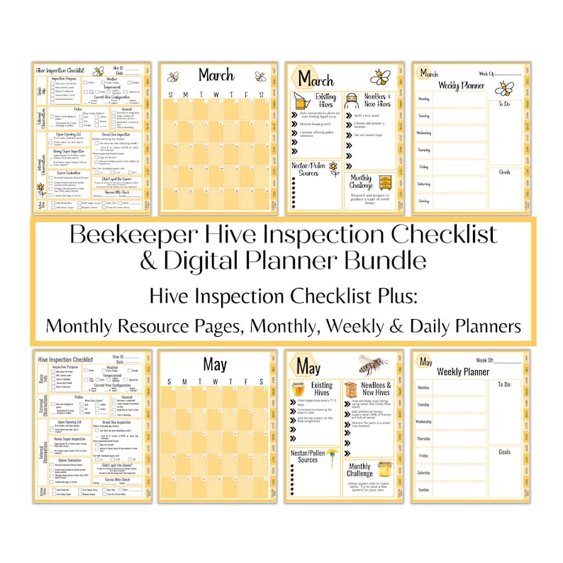 Beekeeper Digital Planner & Hive Inspection Checklist | 2025,2026 ...