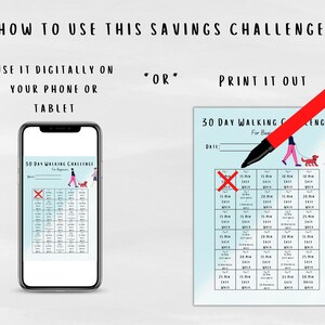 30 Days Walking Challenge Printable Workout Plan | Fitness Tracker ...
