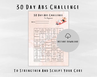 30-dniowy plan ćwiczeń na mięśnie brzucha do wydrukowania | Monitor kondycji | Przewodnik po wyzwaniach | Noworoczne postanowienia dotyczące kondycji | Lista kontrolna miłości do siebie dla niej
