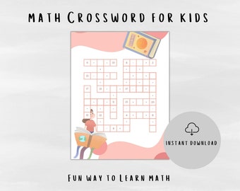 Krzyżówka matematyczna dla dzieci | Wydrukowane arkusze matematyczne do edukacji | Łatwy sposób na naukę dodawania i odejmowania | Nauka w domu