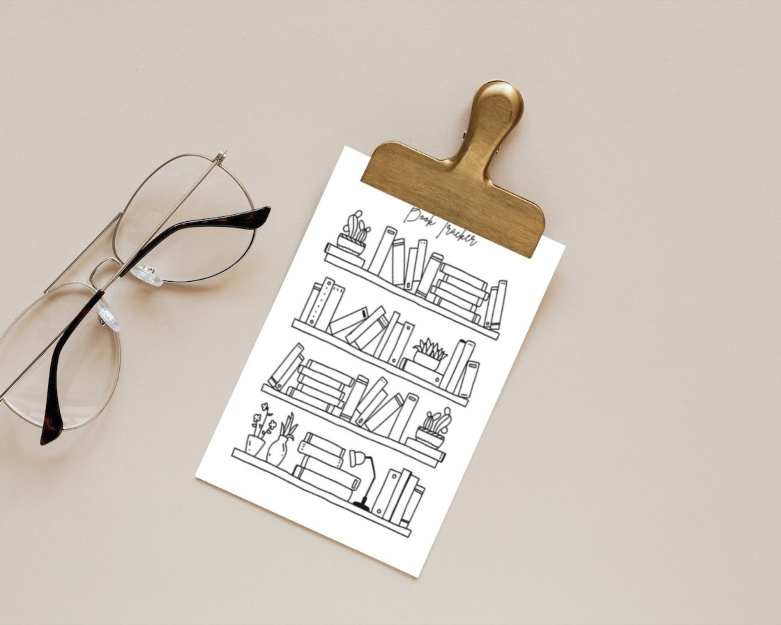 Bookshelf Tracker for Reading Goals Printable Book Shelf Etsy