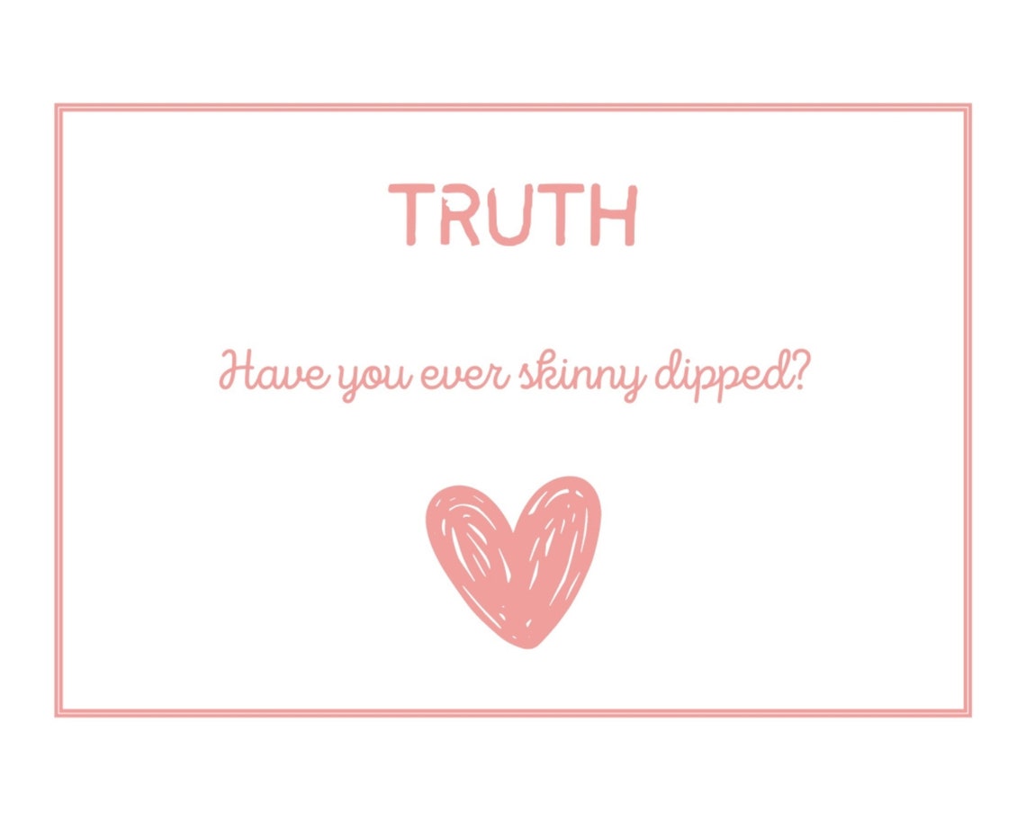 Printable Game for Couples Truth or Dare Couples Board Game for ...