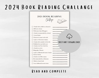 Wyzwanie czytelnicze 2024 | Wyzwanie czytelnicze | Śledzenie postępów w czytaniu | Wyzwanie książkowe | Do druku | Szablon śledzenia postępów w czytaniu | Dziennik | Gra czytelnicza